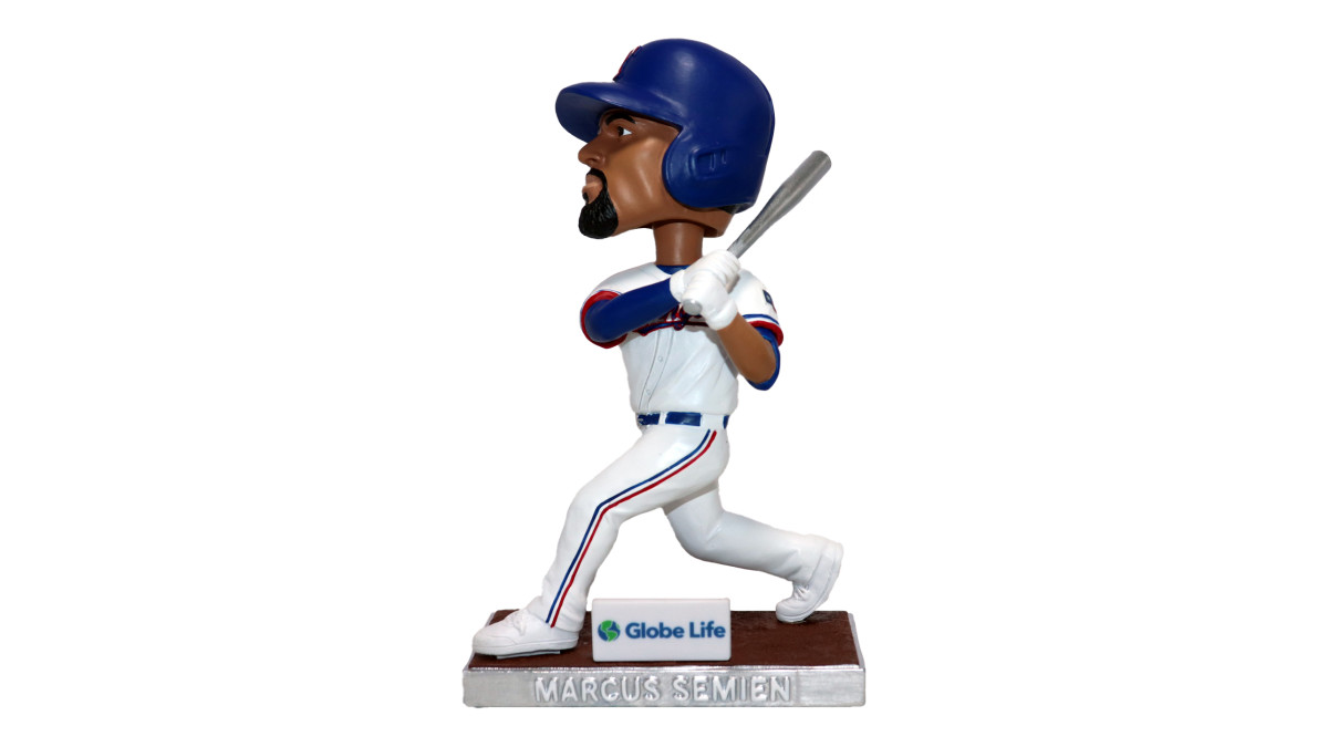 The Texas Rangers giveaway schedule includes eight bobbleheads. Marcus Semien Silver Slugger Bobblehead is scheduled for April 30.